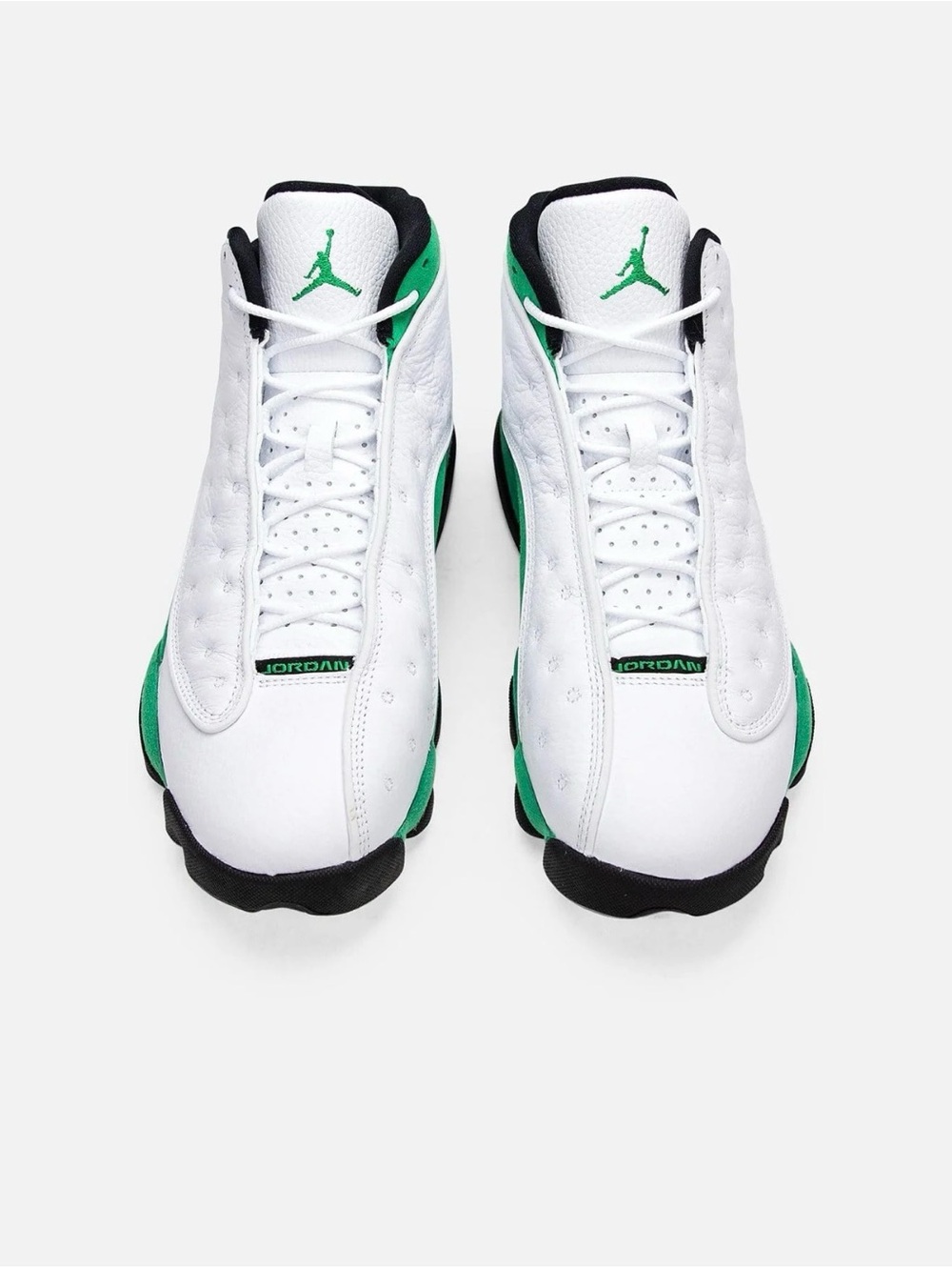 Jordan White and Green Men's Athletic Basketball Shoes